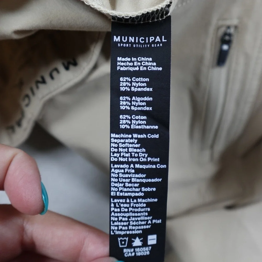 Municipal Sport Superstretch Utility Pants Mens 32 Beige Performance Cotton
